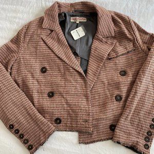 NWT Free People Plaid Jacket - Size M